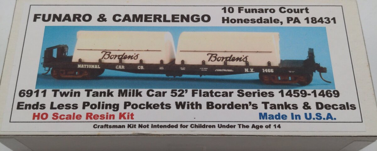 Funaro & Camerlengo 6911 52'Flat w/Tank Borden