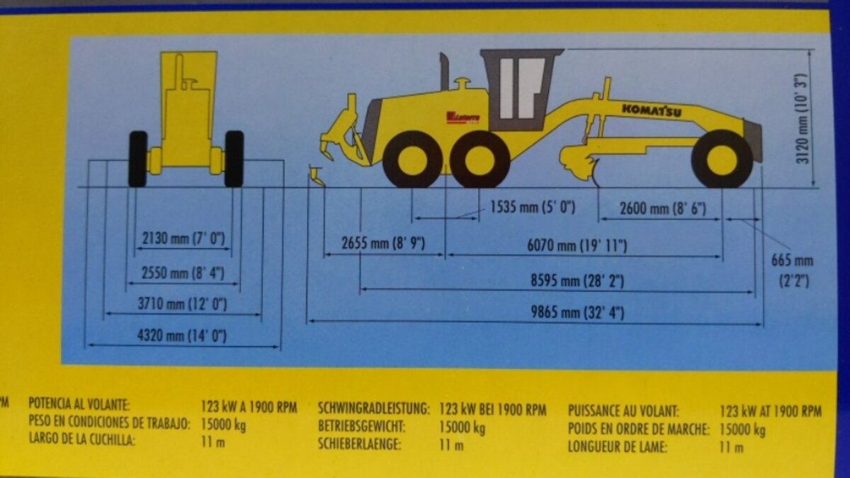 First Gear 50-3062 1:50 Scale Komatsu GD655 Motor Grader