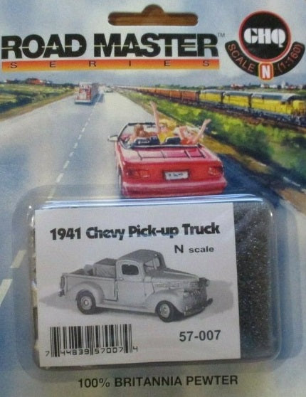 GHQ 57-007 N Scale 1941 Chev PickUp Truck Pewter Unpainted Kit