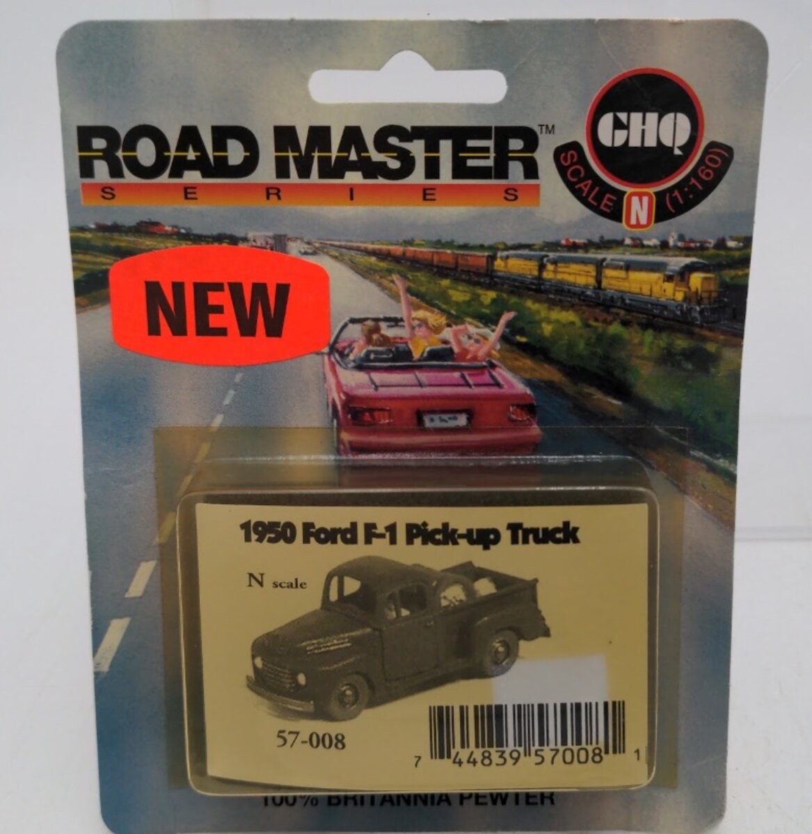 GHQ 57008 N Scale 1950 Ford F-1 Pick up Truck Unpainted Pewter Kit