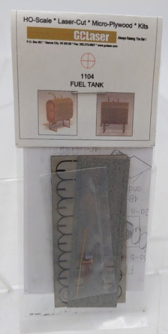 GCLaser 1104 HO Scale Fuel Tank Laser Cut Micro-Plywood Kit