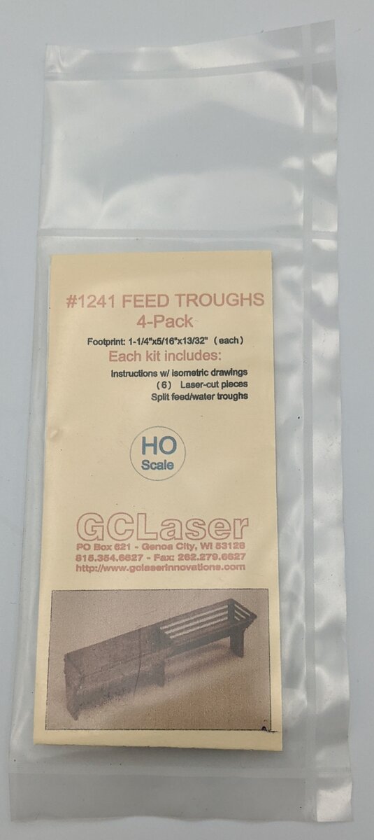 GCLaser 1241 HO Feed Troughs Kit (Pack of 4)