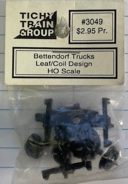 Tichy 3049 HO Bettendorf w/Leaf/Coil Springs Freight Car Trucks One-Piece