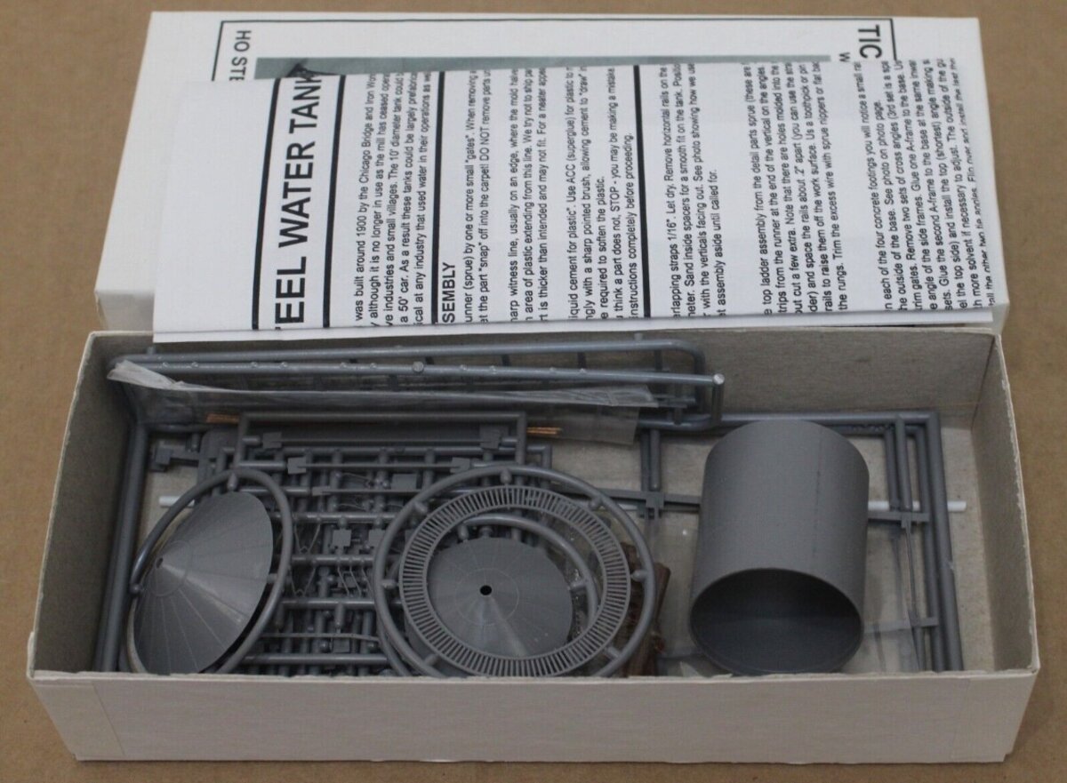 Tichy 7012 HO Scale 100,000 Gallon Version Standard Steel Water Tank Plastic Kit