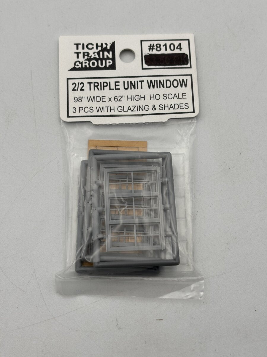Tichy 8104 HO 98" x 62" Triple 2/2 Double Hung Windows (Pack of 3)