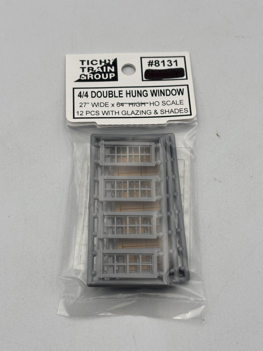 Tichy 8131 HO 27" x 64" 4/4 Double Hung Windows (Pack of 12)