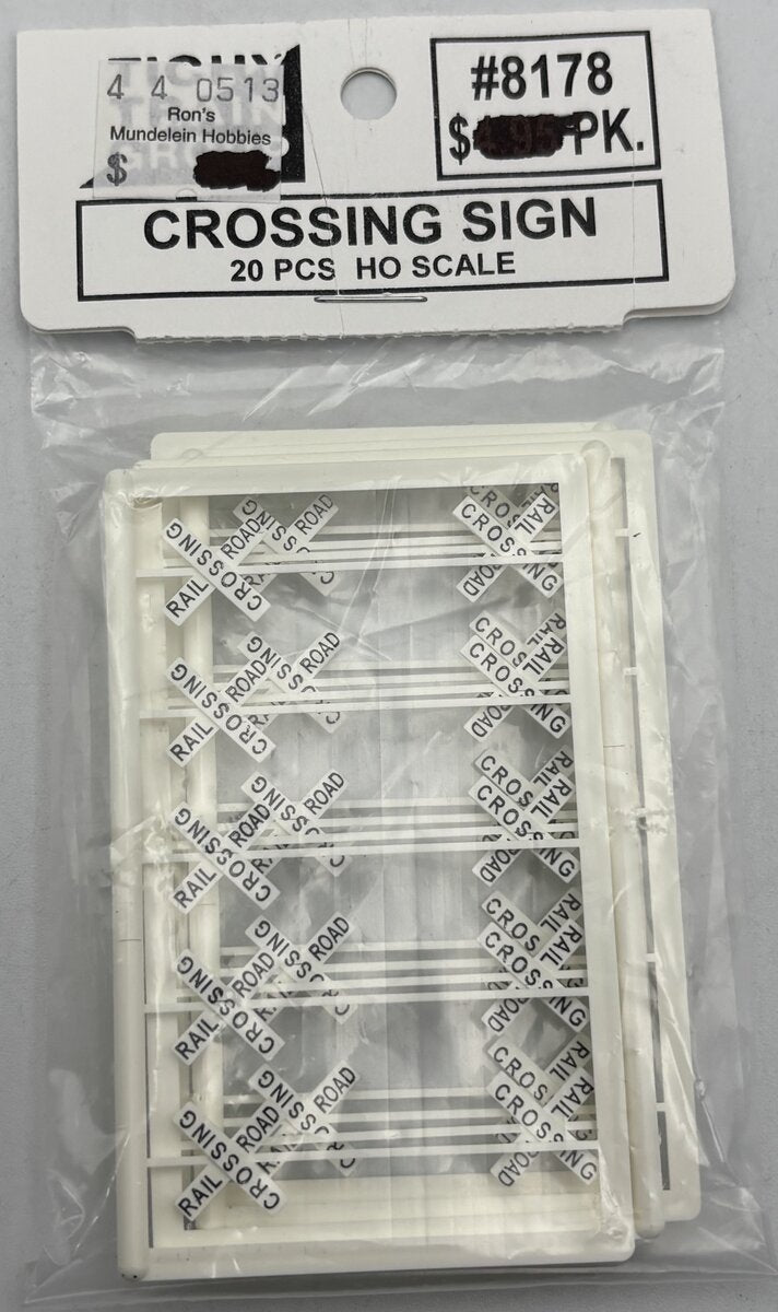 Tichy 8178 HO Scale Crossing Sign (Pack of 20)