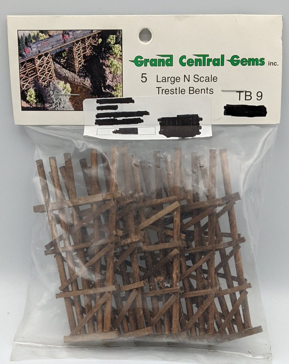 Grand Central Gems TB9 N Assembled Wood Trestle Bents (Pack of 5)