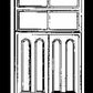 Grandt Line 3624 O 65" x 12' Double Storefront Door w/Arched Window & Transcom