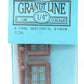Grandt Line 3754 O - 1/4" Scale 40" x 28" 6-Light Horinzal Windows (Pack of 4)