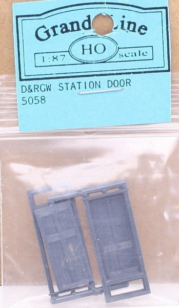 Grandt Line 5058 HO DRGW Station Style Doors With Frame & Transom (Pack of 3)