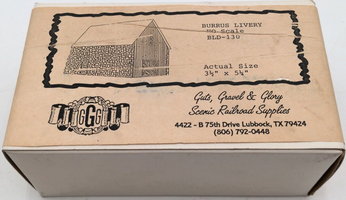 Guts, Gravel & Glory RR Supply 130 HO Scale Burrus Livery Kit