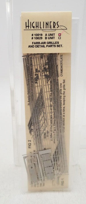 Highliner 10019 HO Scale Farr Air Grilles/Detail Parts Unit A (Pack of 2)
