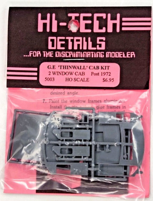 Hi-Tech Details 5003 HO GE Diesel Thinwall Post-1972 2 Window Cab Kit