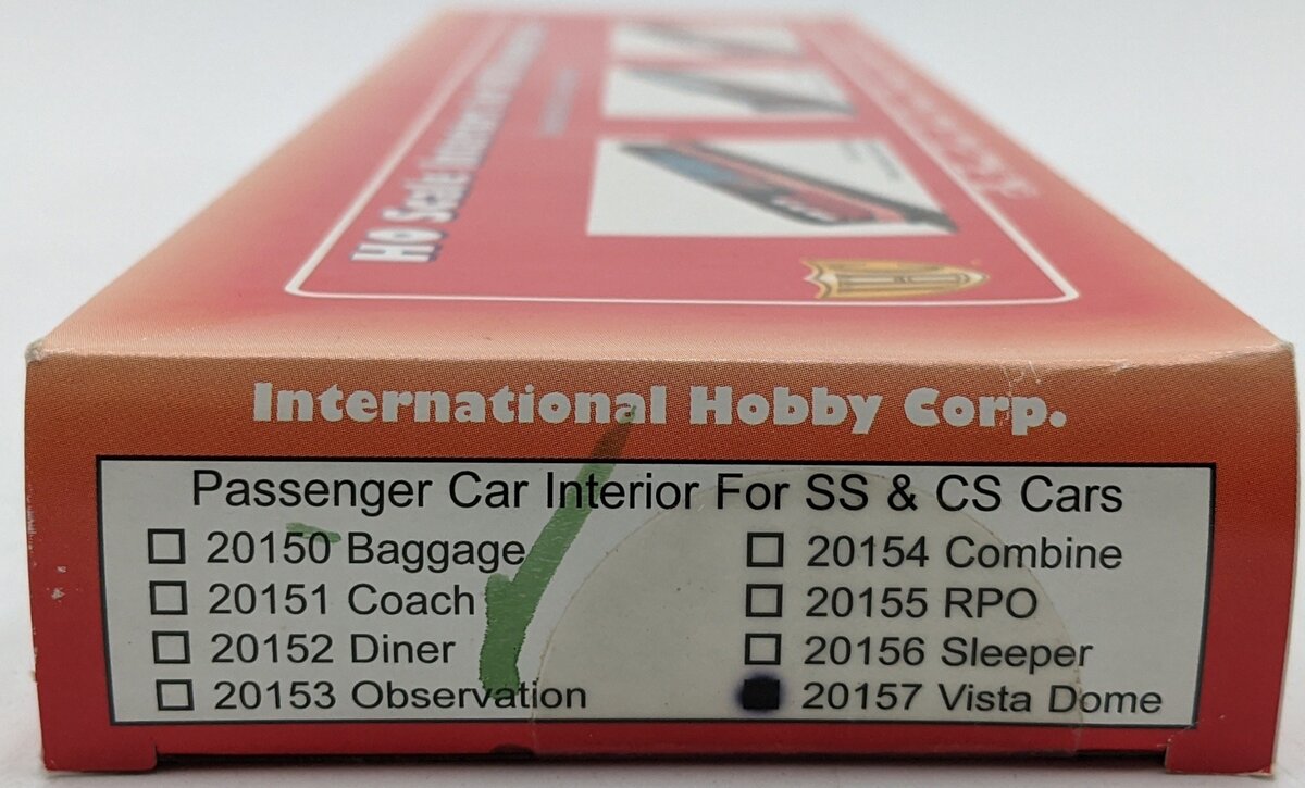 IHC 20157 HO Vista Car Interior for Both Smooth and Corrugated Side
