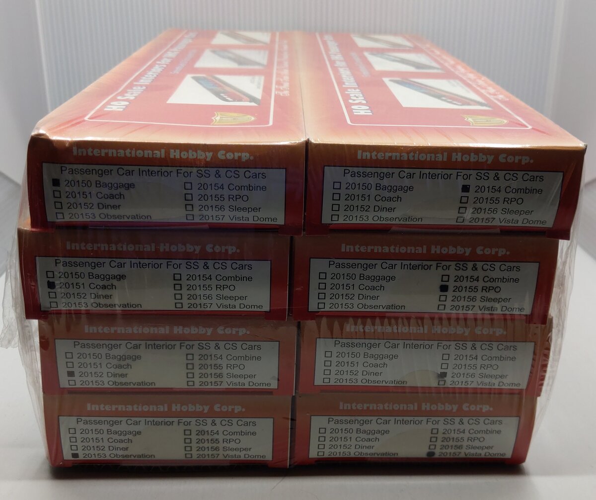 IHC 20158 HO Scale Passenger Car Interiors for CS & SS Cars (Pack of 8)