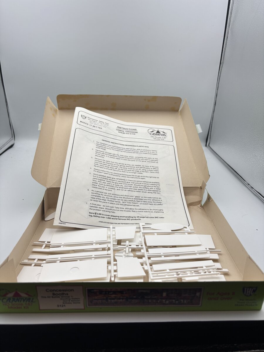 IHC 5121 HO Concession Booths Set #1 Building Kit