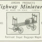 Jordan Products 301 HO Railroad Depot Baggage Wagon with Luggage Kit