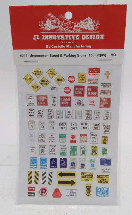 JL Innovative Design 202 HO Road Signs Uncommon Street & Parking (150)