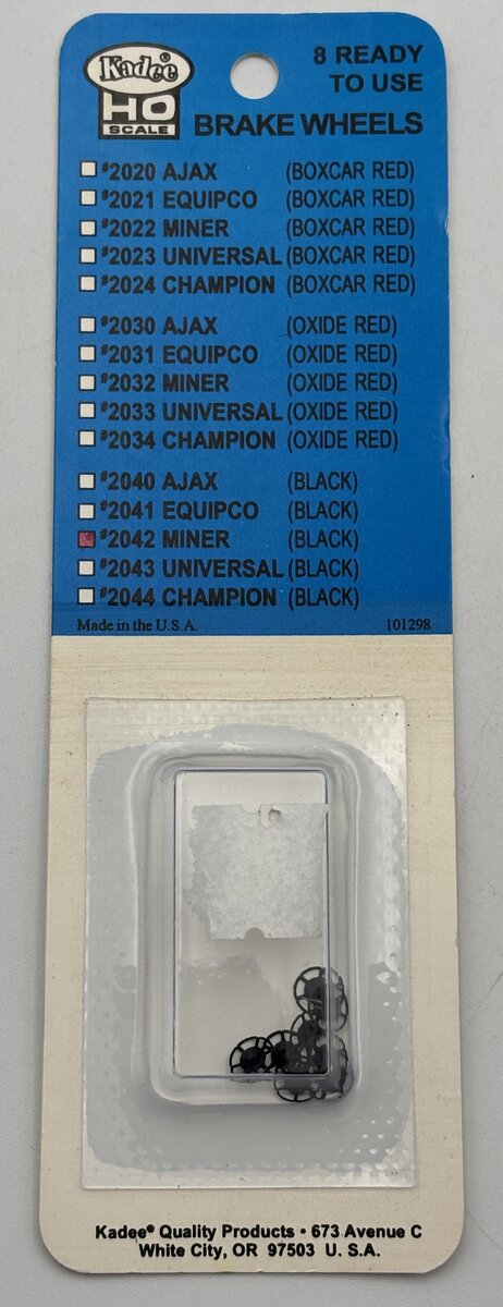 Kadee 2042 HO Miner Brake Wheels in Black