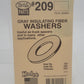 Kadee 209 HO Scale .010" Gray Insulating Fiber Spacer Washers (Pack of 48)