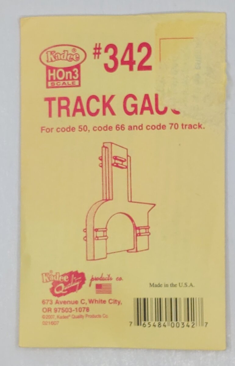 Kadee 342 HO Scale Track Gauge for Code 55/66/70 Track