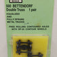 Kadee 500 HO Scale Non-Magnetic Freight Trucks Bettendorf Double Truck Pair