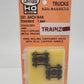 Kadee 501 HO Scale Arch Bar Trucks W/33" Ribbed Back Wheels Metal Fully Sprung