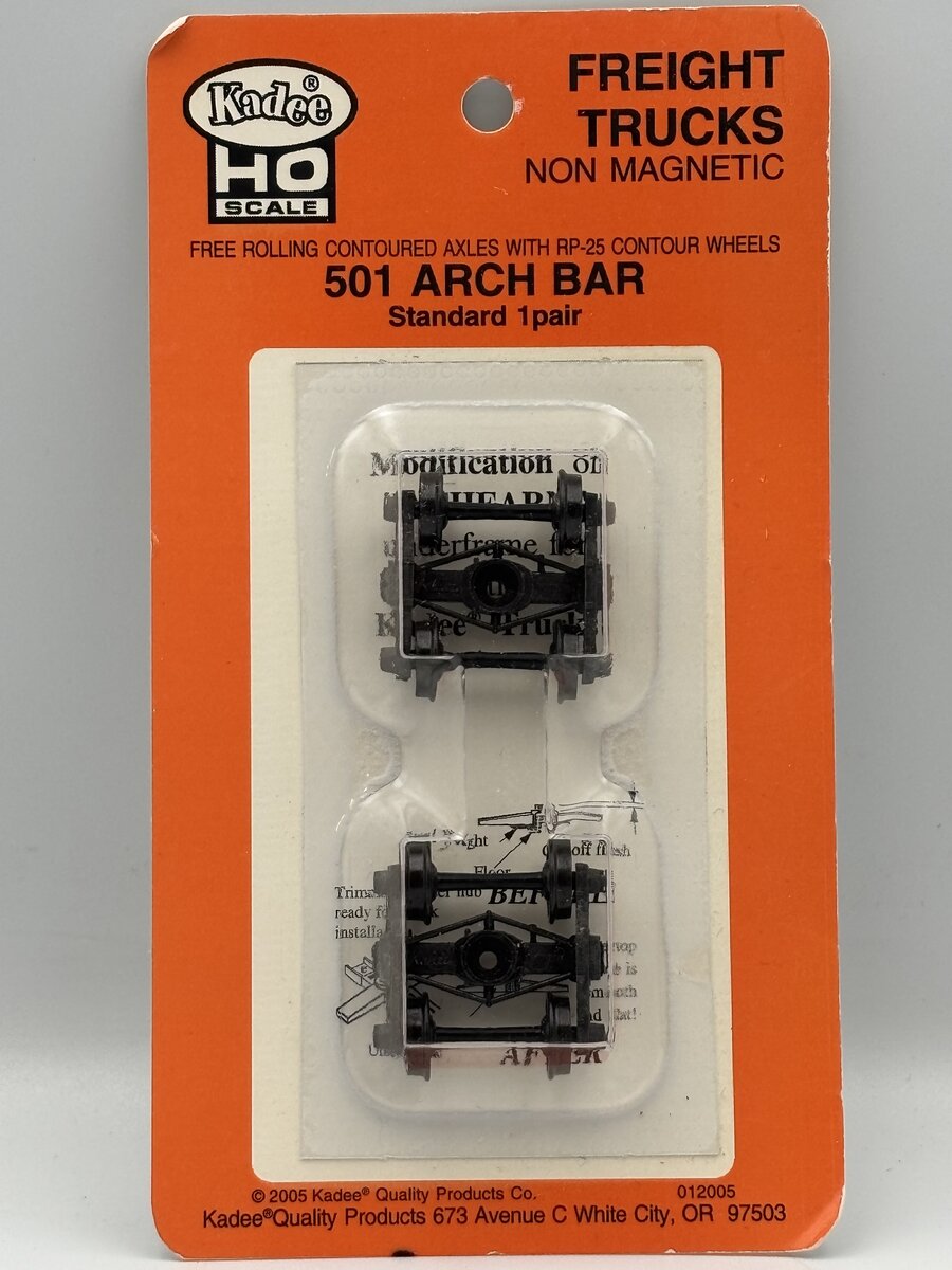 Kadee 501 HO Scale Arch Bar Trucks W/33
