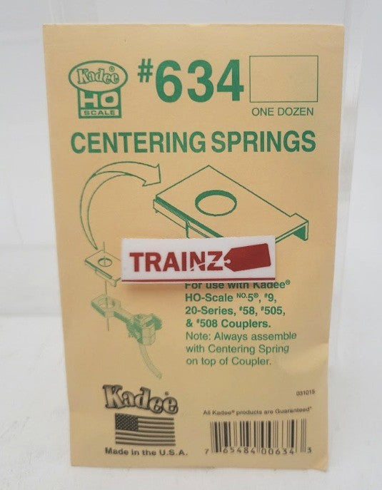 Kadee 634 HO Centering Spring for 3/5/9/10/11 & 20 Series Couplers (Pack of 12)