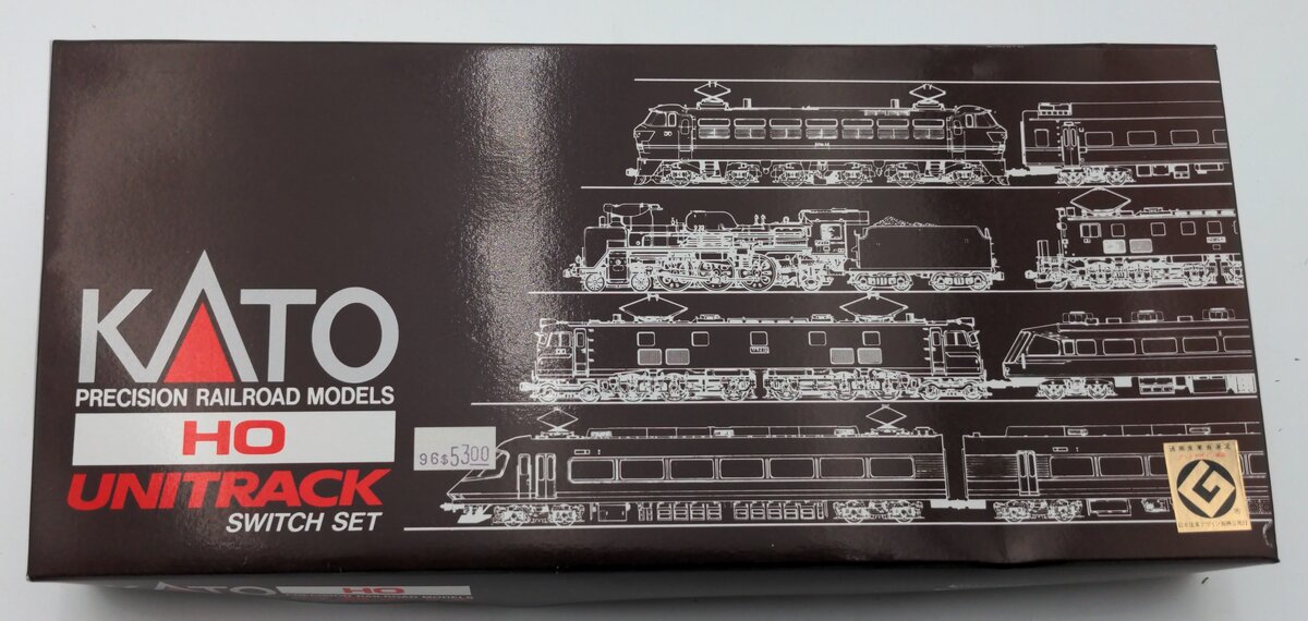 Kato 2-861 HO Gauge 19-3/8" # 6 Unitrack Right Hand Electric Switch Turnout