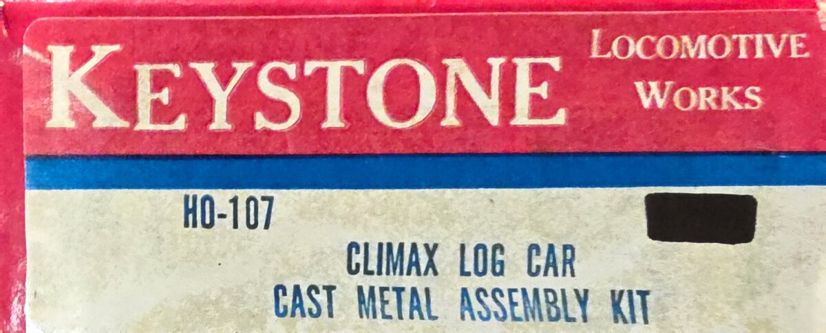 Keystone HO-HO-107 HO Climax Log Car Building Kit