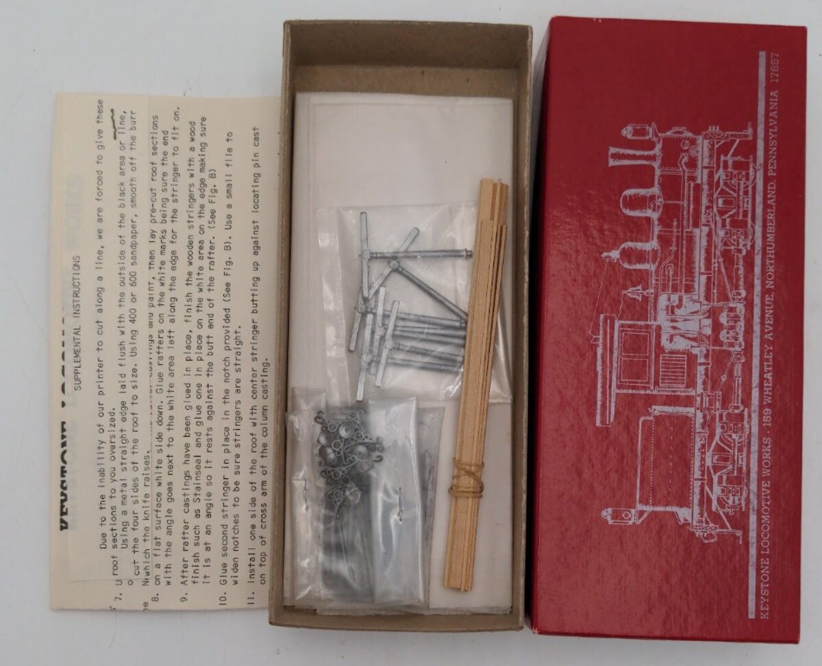 Keystone Locomotive 117 HO PRR Passenger Shelter Building Wood & Metal Kit