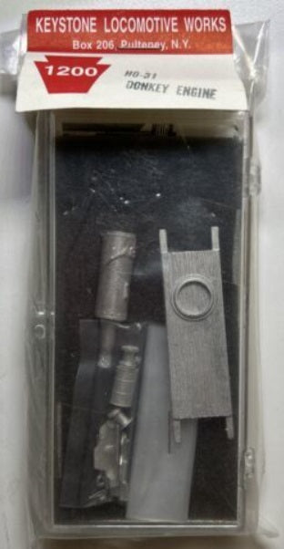 Keystone Locomotive HO-31 HO Keystone 31 Donkey Engine C & D Metal Kit