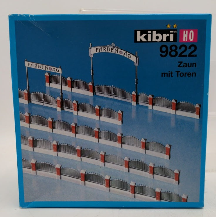 Kibri 9822 HO Scale Fence Whit Gates Plastic Kit
