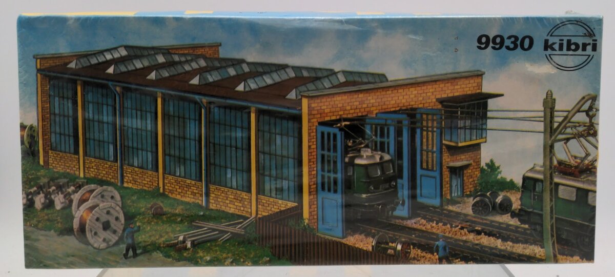 Kibri 9930 HO Scale Dual Engine House Schwarz Concrete Works Building Kit