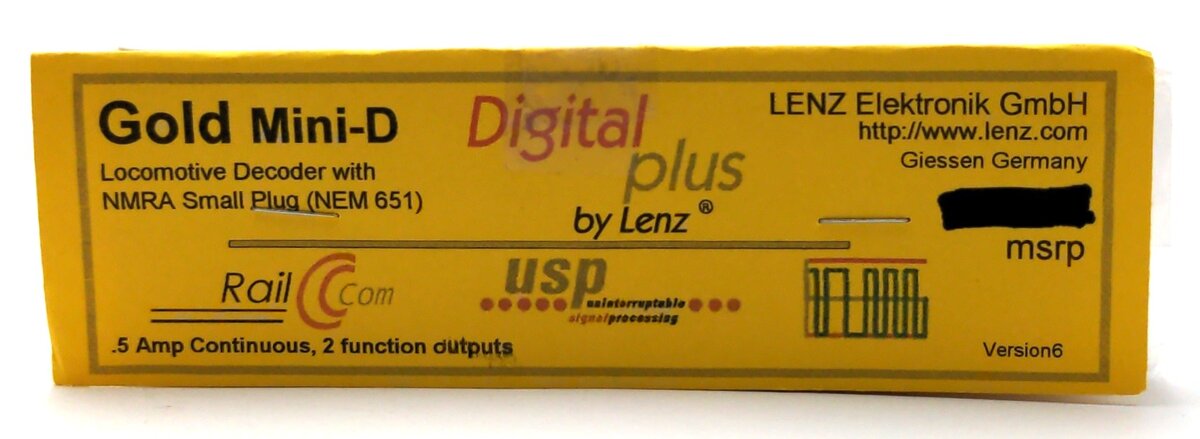Lenz Elektronik GmbH N Scale .5 Amp Continuous 2 Function Outputs 6 Pins