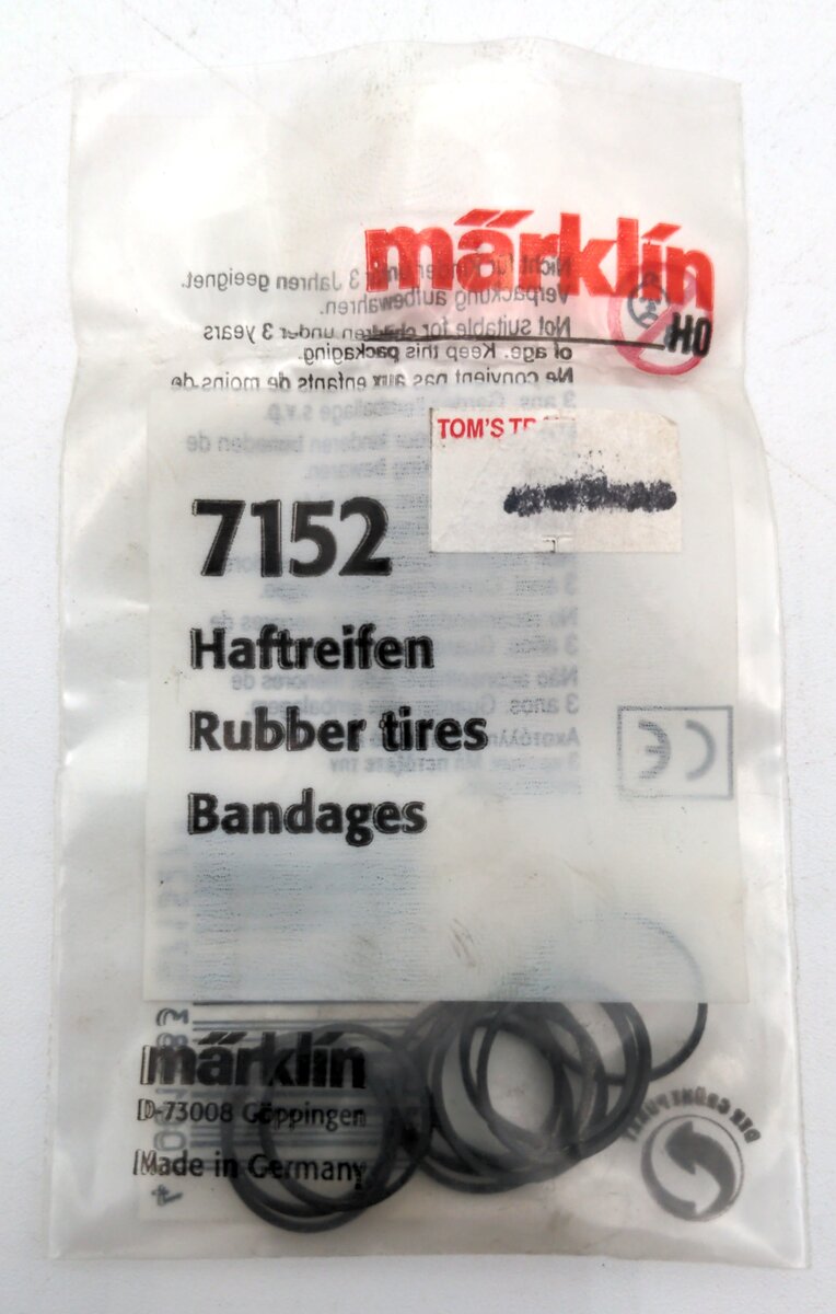 Marklin 7152 HO Replacement Traction Tires (Pack of 10)