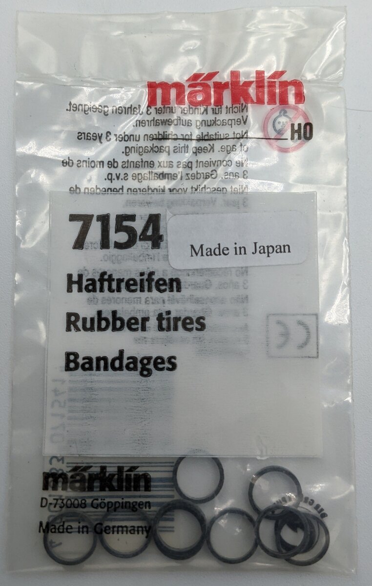 Marklin 7154 HO Replacement Traction Tires (Pack of 10)