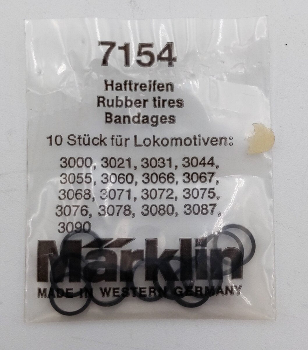 Marklin 7154 HO Replacement Traction Tires (Pack of 10)