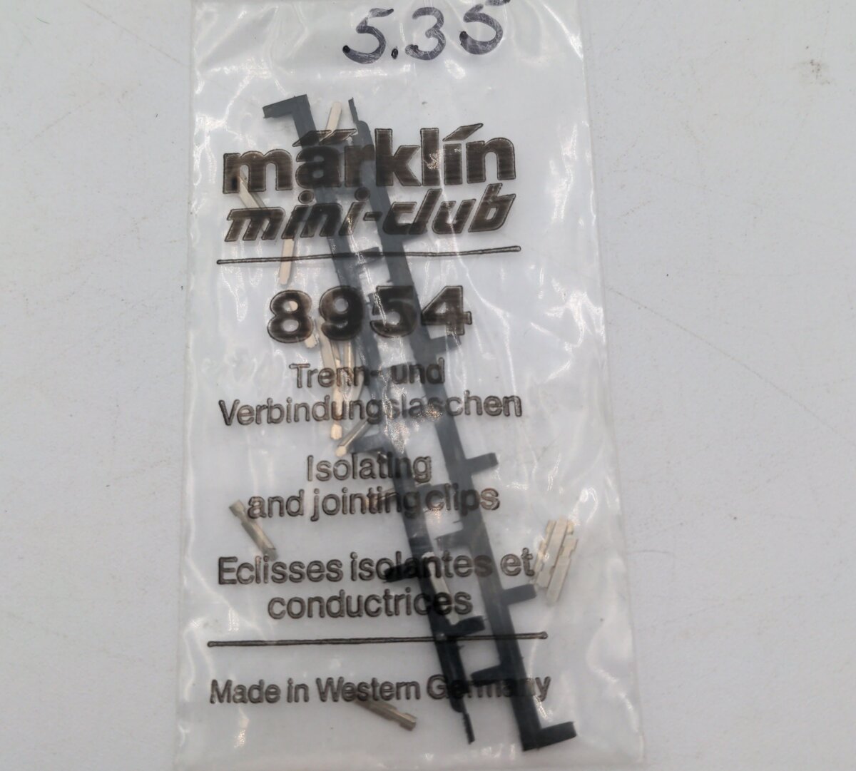 Marklin 8954 Insulated And Regular Rail Joiners