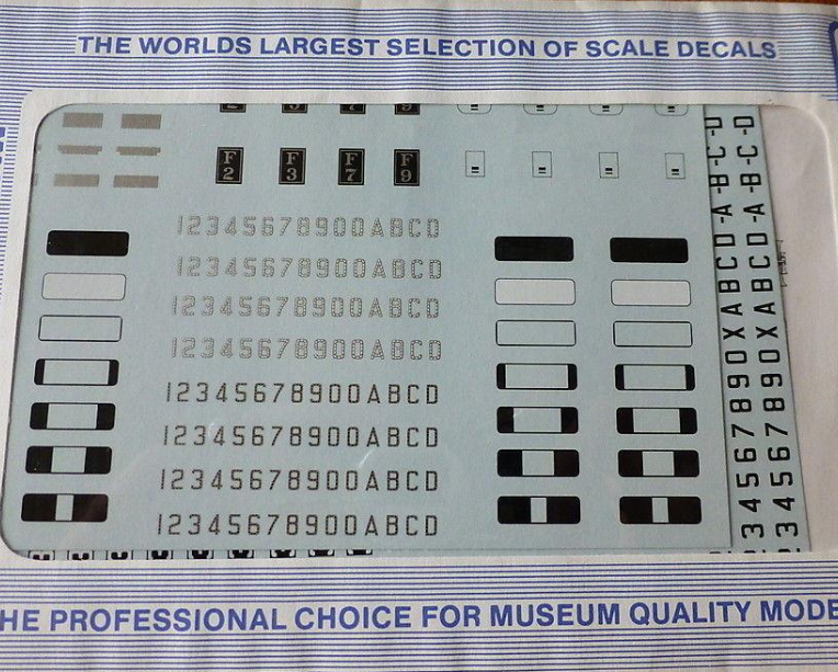 Microscale 48-331 HO 1944+F-Unit Diesels Data&Numberboard Decal Sheet(Pack of 2)