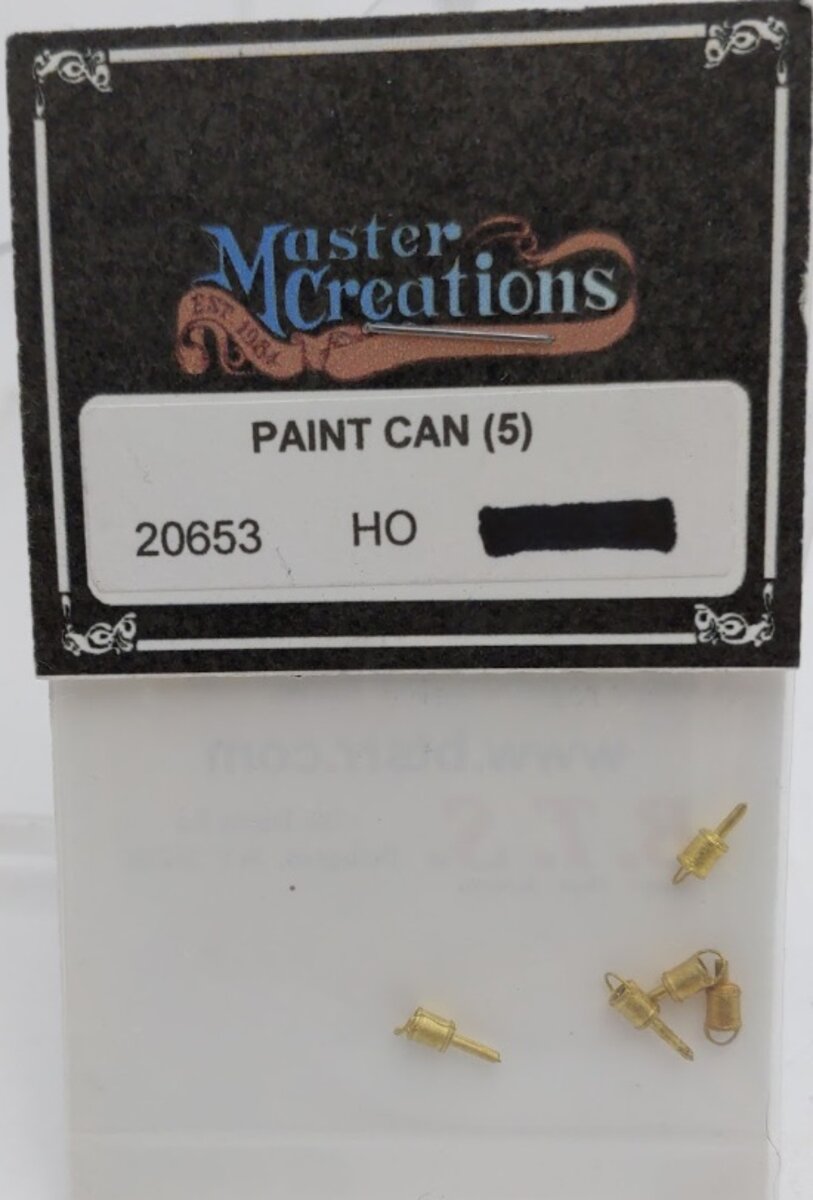 B.T.S. 20653 HO Scale Master Creations Paint Can Brass Piece (Pack of 5)