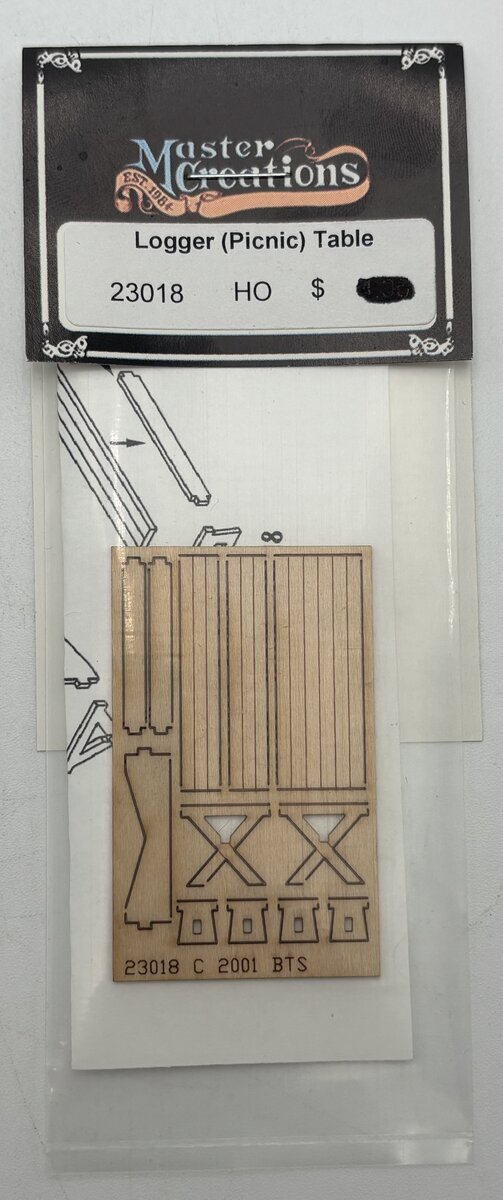 B.T.S. 23018 HO Logger (Picnic) Table Kit