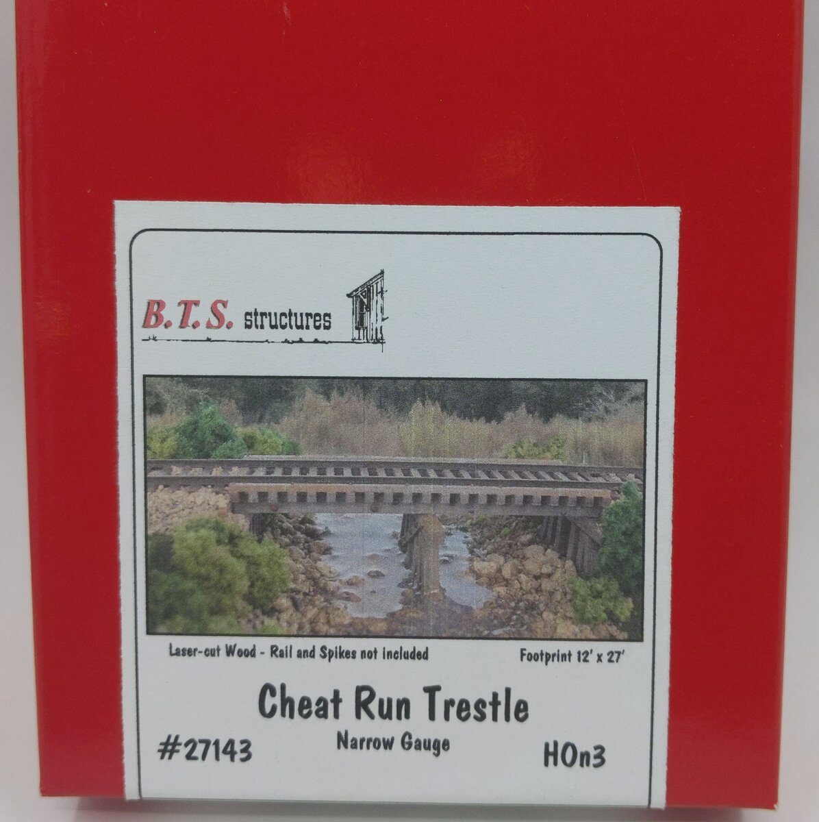 B.T.S. 27143 HOn3 Cheat Run Trestle - Narrow Gauge