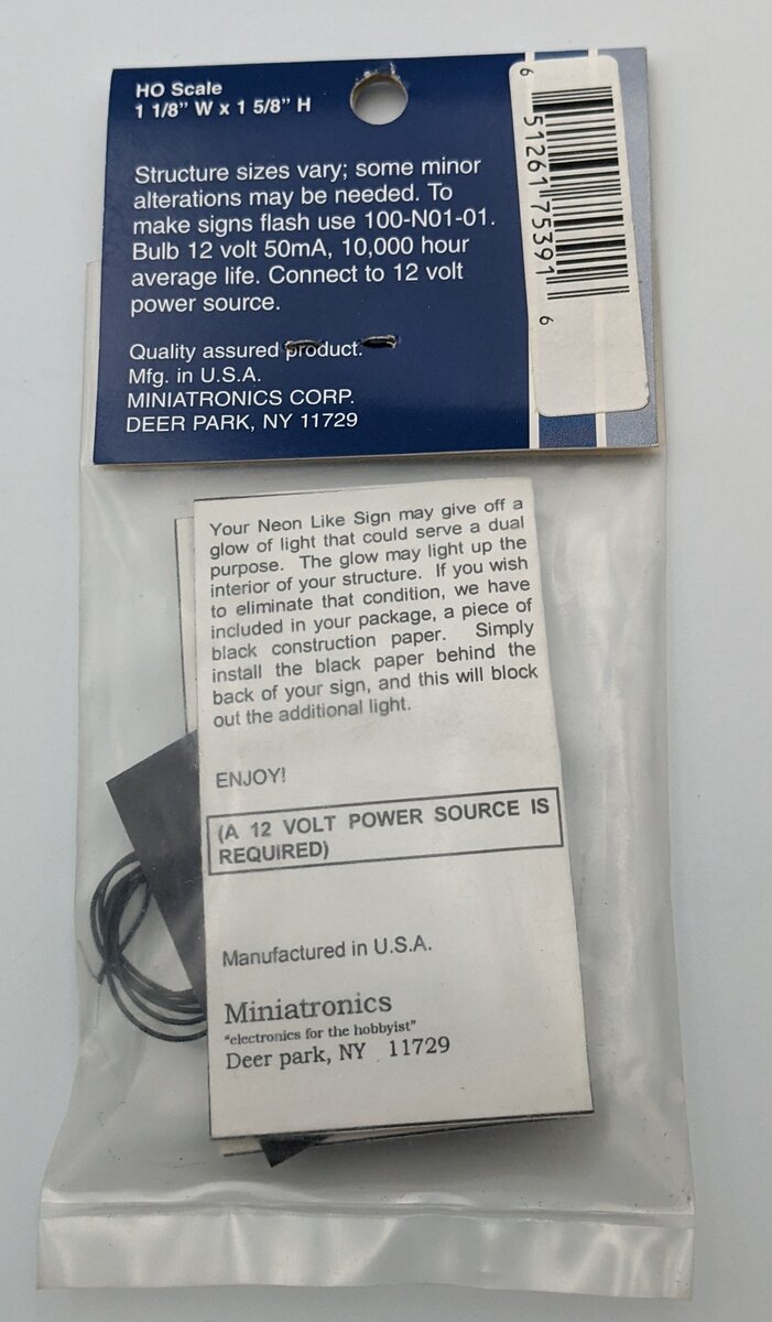 Miniatronics 75-039-01 Auto Repairs Neon-Like Sign