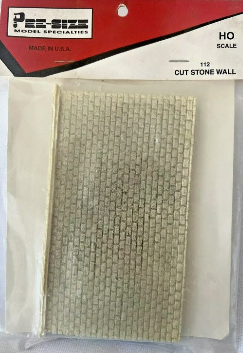 Pre-Size 112 HO Cut Brick Stone Wall Layout Train Scenery Building Structure
