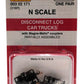 Micro-Trains 1197 N Disconnect Log Car Freight Car Trucks w/Short Ext