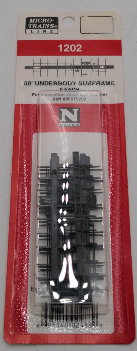 Micro-Trains 49970906 N 50' PS-1 Boxcar Underframe (Pack of 6)