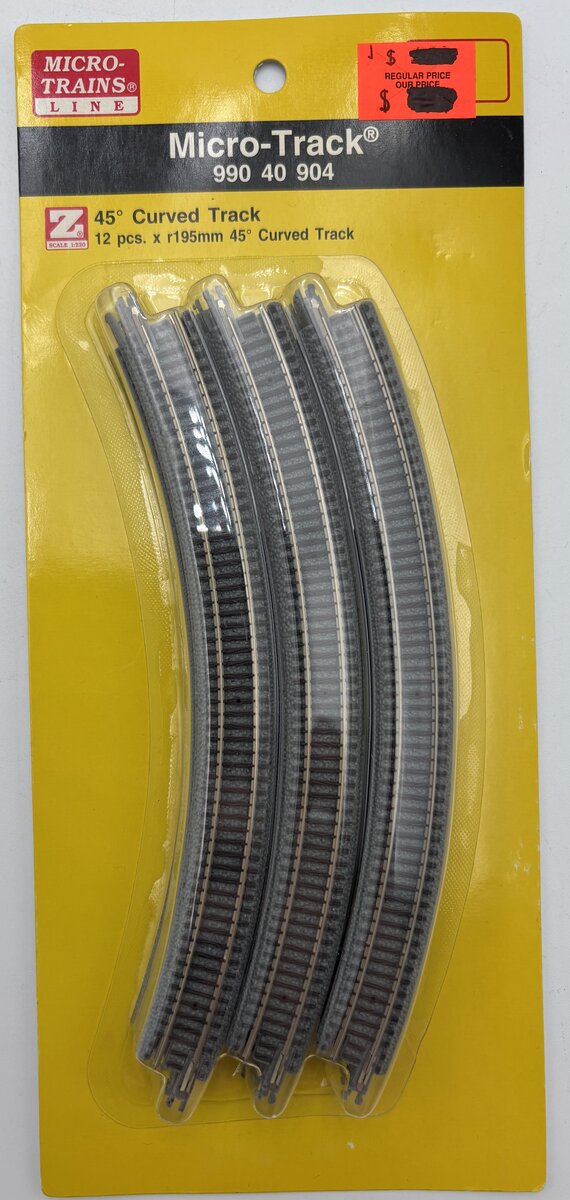 Micro-Trains 99040904 Z 45 Degree R195mm Micro-Track Curves (12)